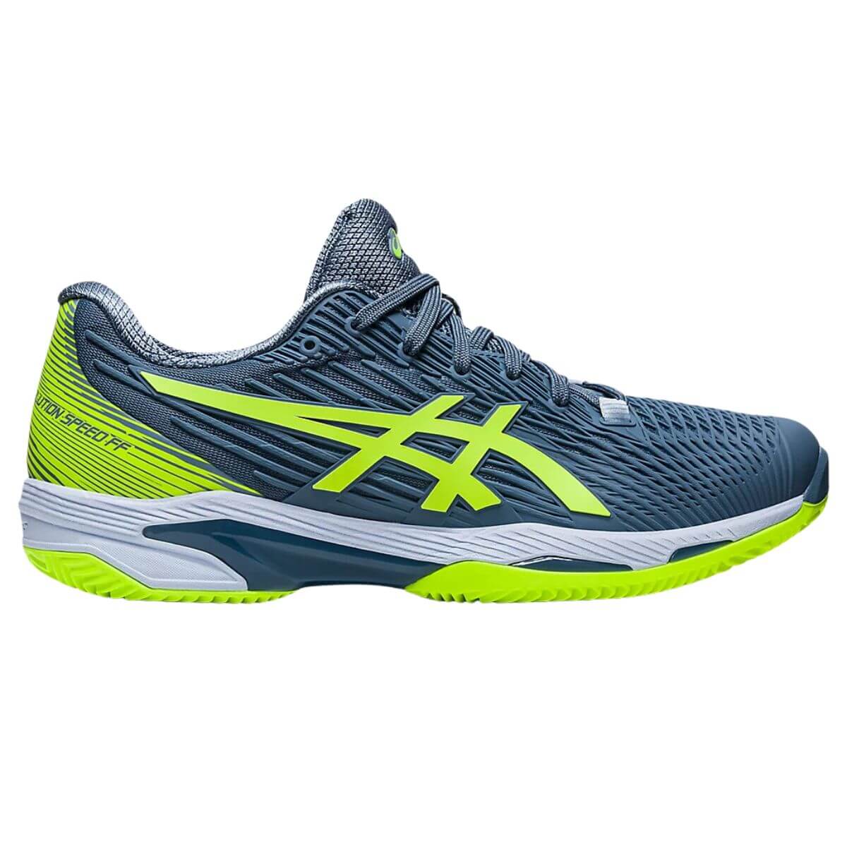 Zapatilla Asics Solution Speed FF 2 Steel Blue Hazard Green Talla 10US-44EU (28 Cm)
