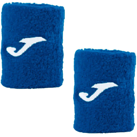 Muñequera Joma Corta Azul Royal Logo Blanco X2