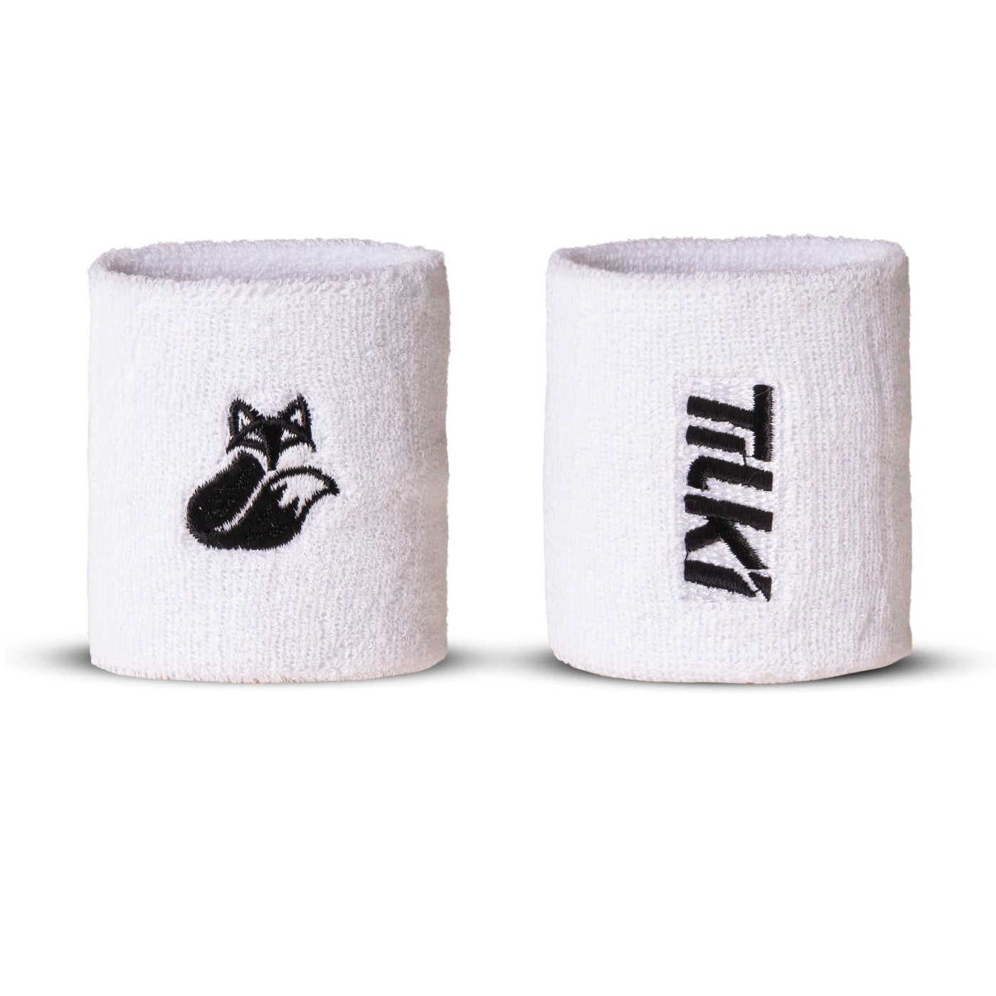 Muñequera Corta Algodón Terry Tilki blanca/negra