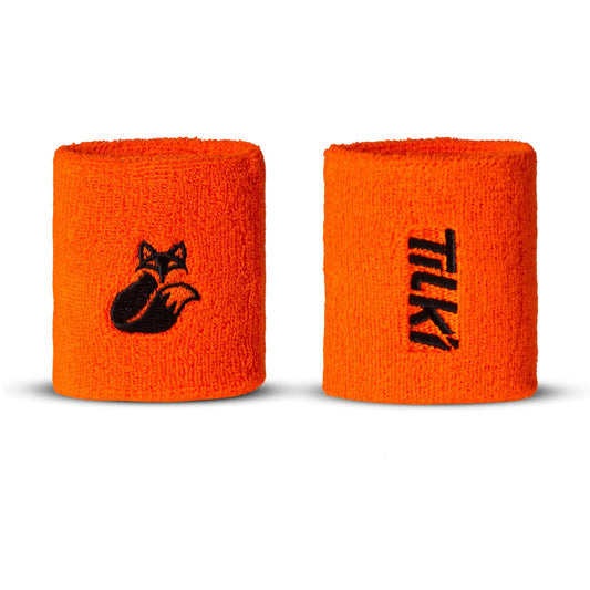 Muñequera Corta Algodón Terry Tilki naranja/negra