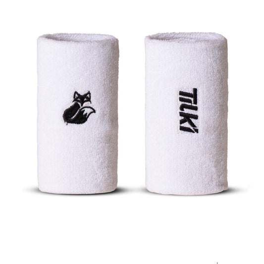 Muñequera Larga Algodón Terry Tilki blanca/negra