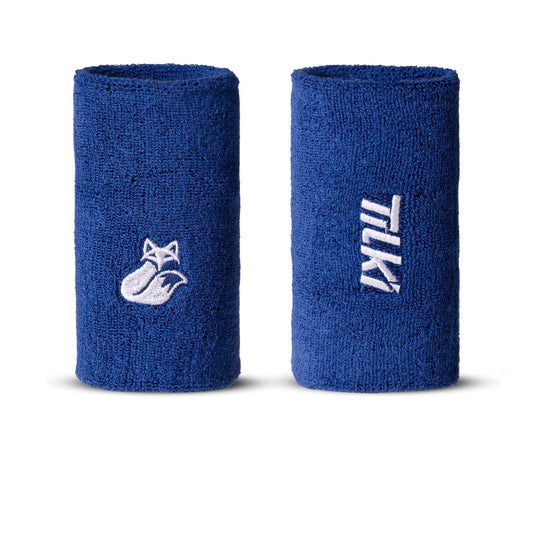 Muñequera Larga Algodón Terry Tilki azul/blanca