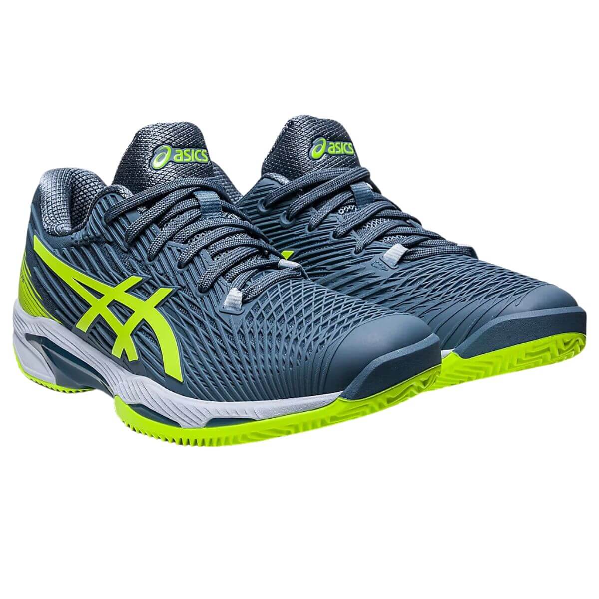 Zapatilla Asics Solution Speed FF 2 Steel Blue Hazard Green Talla 10US-44EU (28 Cm)