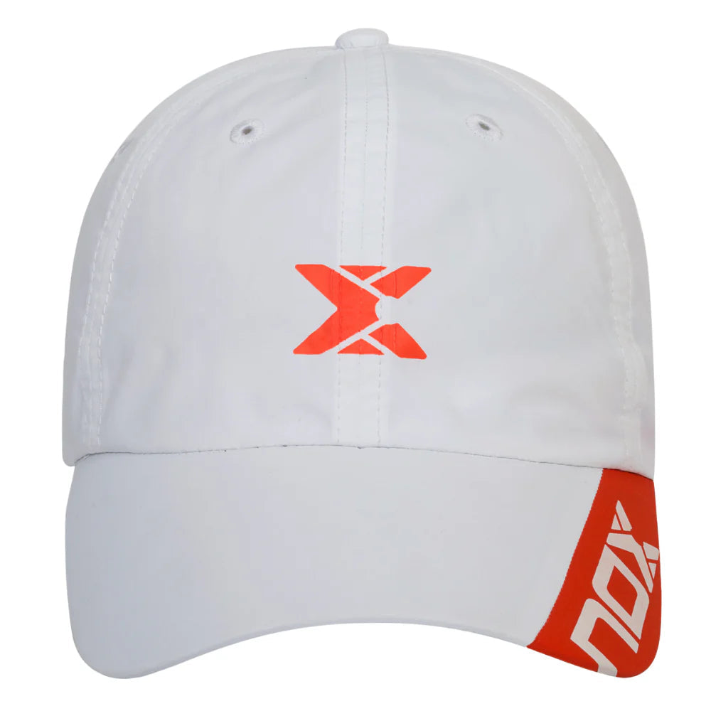 Gorro Nox Blanco Logo Rojo