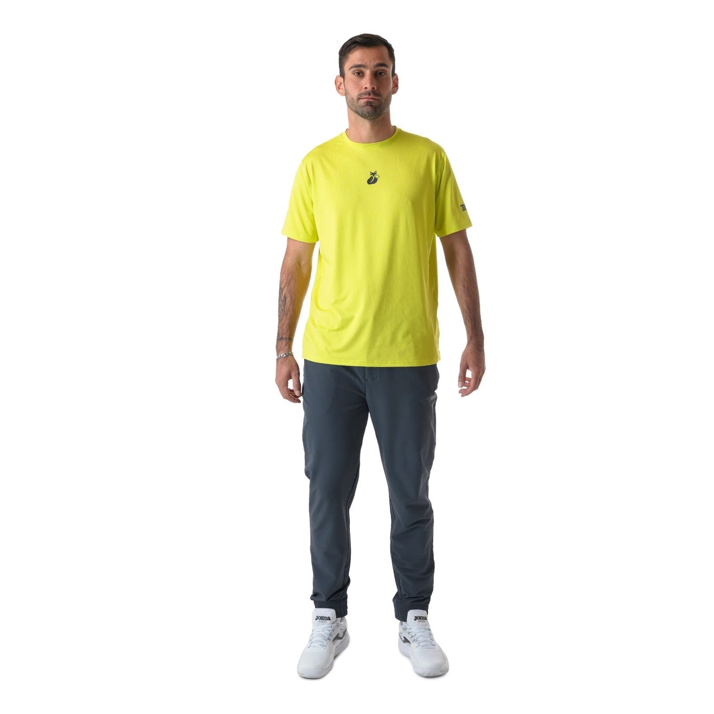 Polera deportiva Poly Tilki Temel Amarillo fluor Talla M