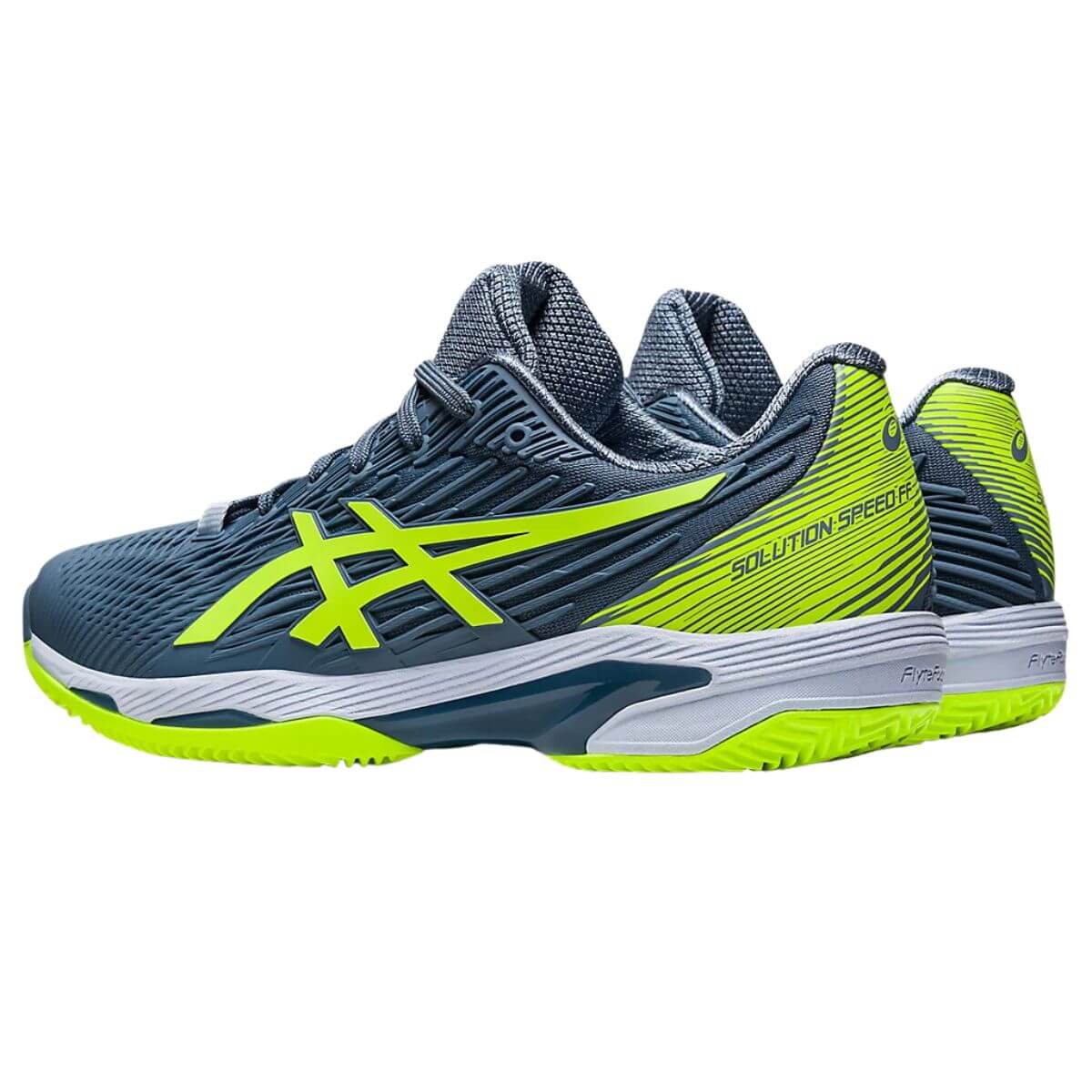 Zapatilla Asics Solution Speed FF 2 Steel Blue Hazard Green Talla 10US-44EU (28 Cm)