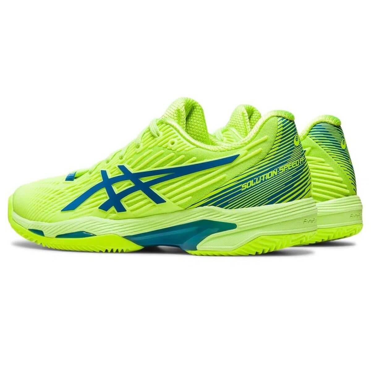 Zapatilla Asics Mujer Solution Speed FF 2 Clay Hazard Green Reborn Blue Talla 9US-40.5EU (25.75 Cm)