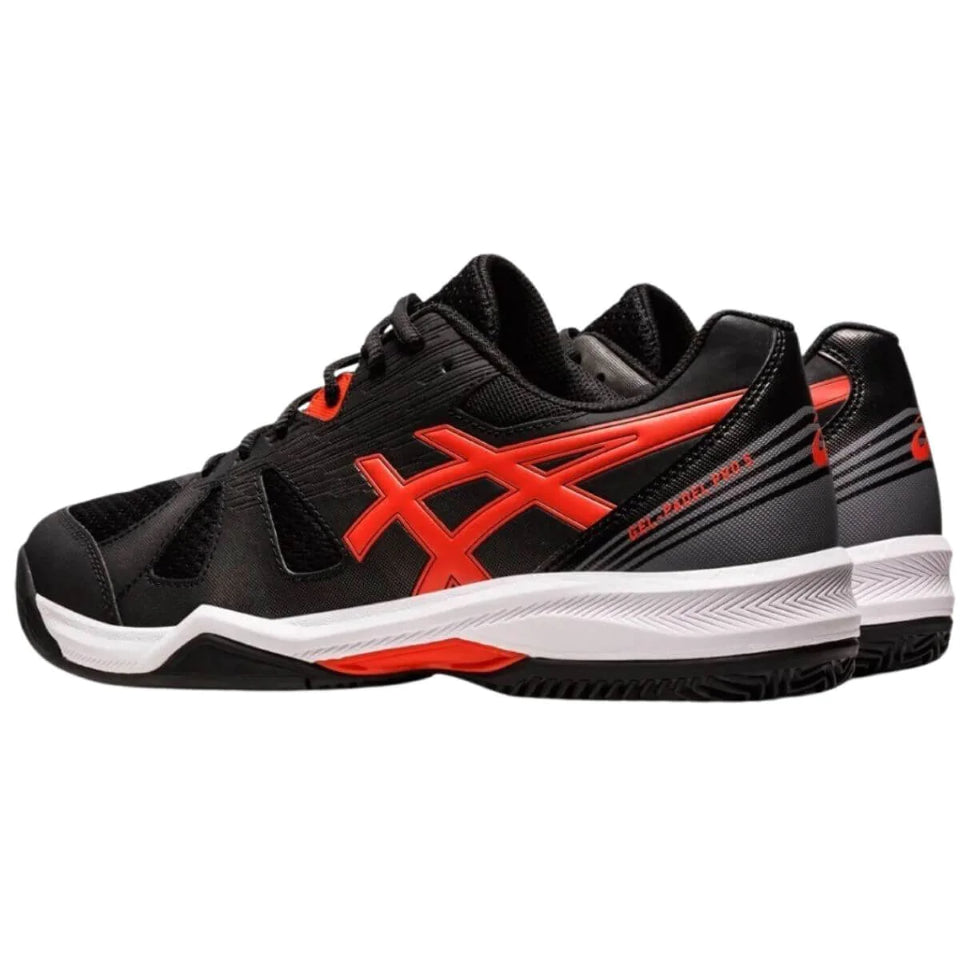 Zapatilla Asics Gel Padel Pro 5 Negro Rojo Talla 12US-46,5EU (29,5 Cm)