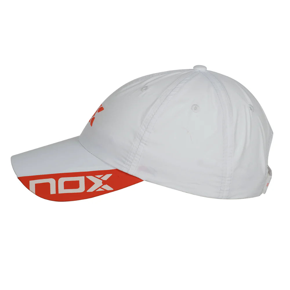 Gorro Nox Blanco Logo Rojo