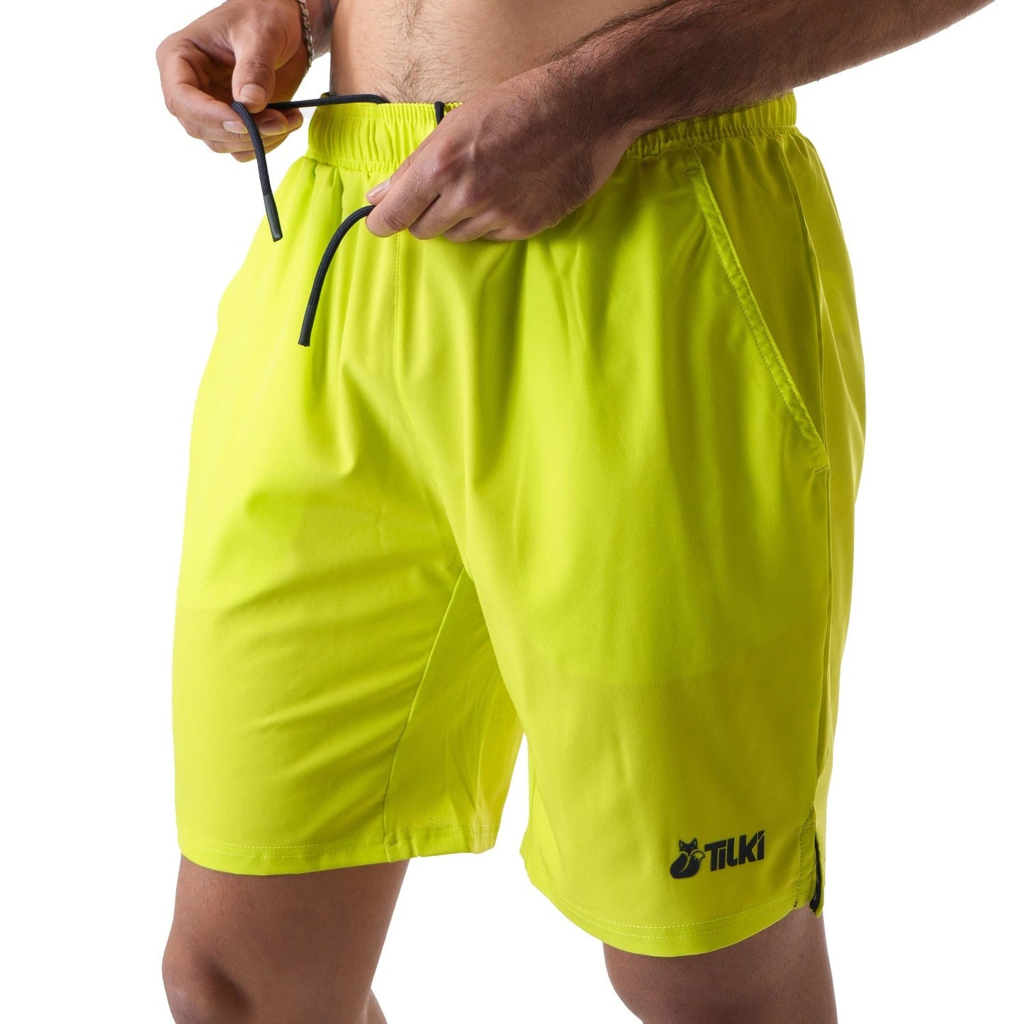 Short Poly Tilki  Temel amarillo fluor Talla L