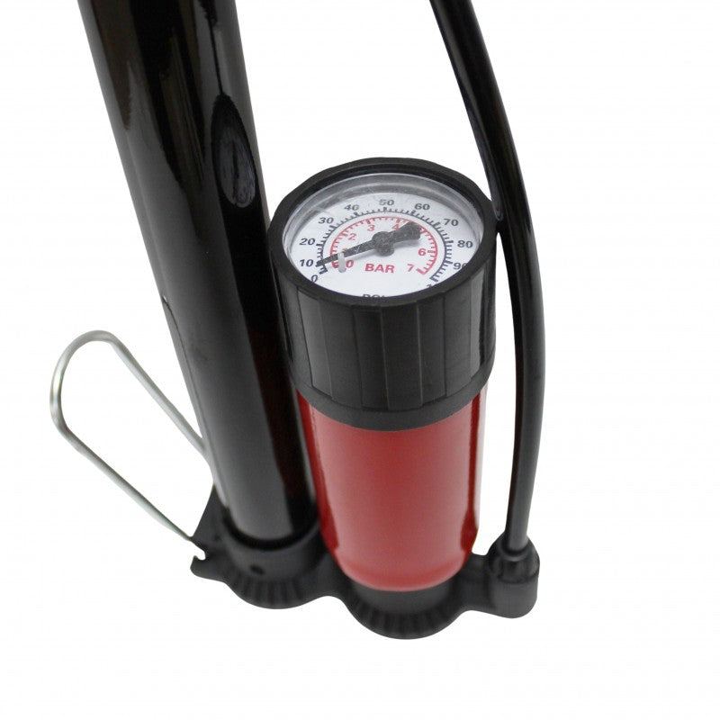 Bombín de pie con acumulador y manómetro