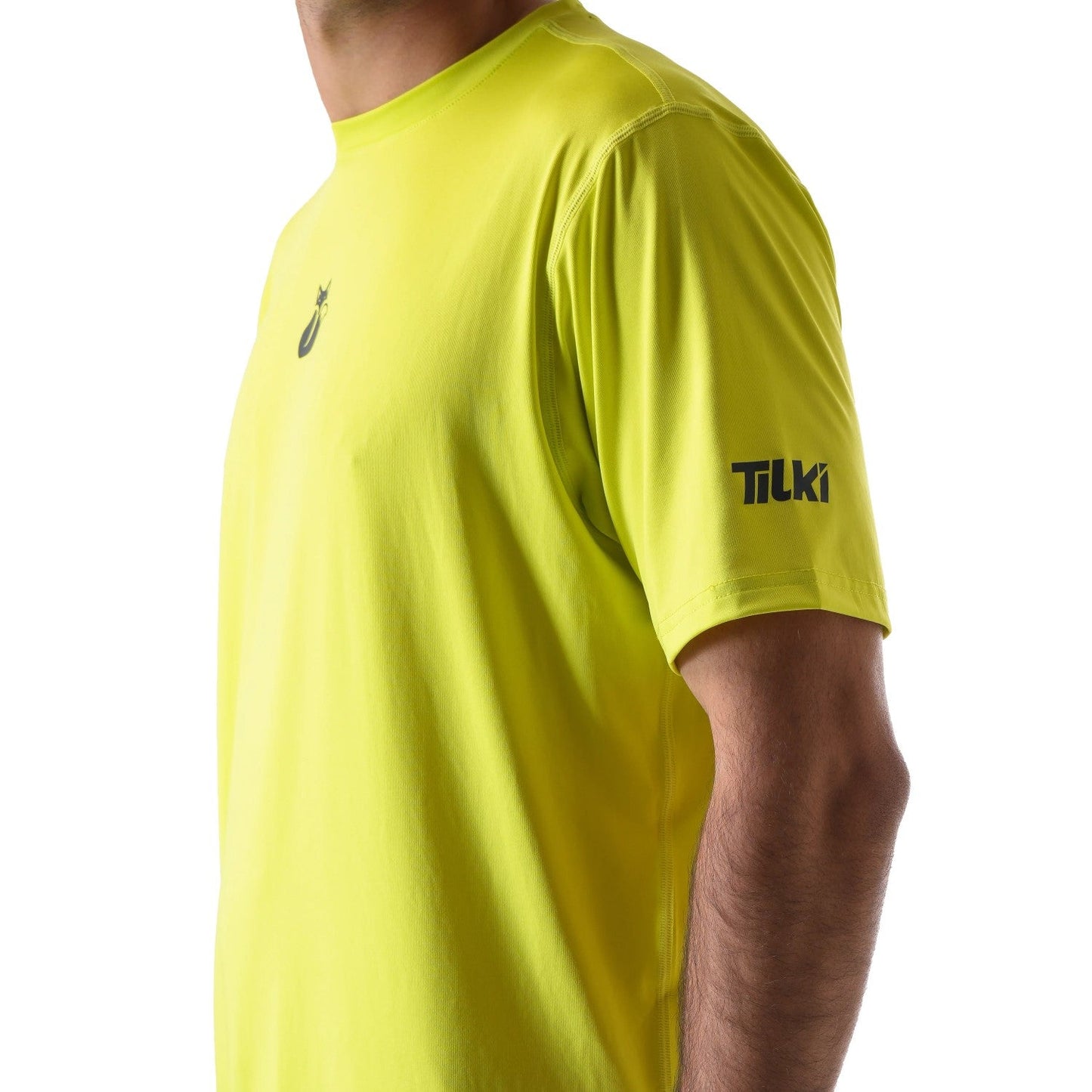 Polera deportiva Poly Tilki Temel Amarillo fluor Talla M