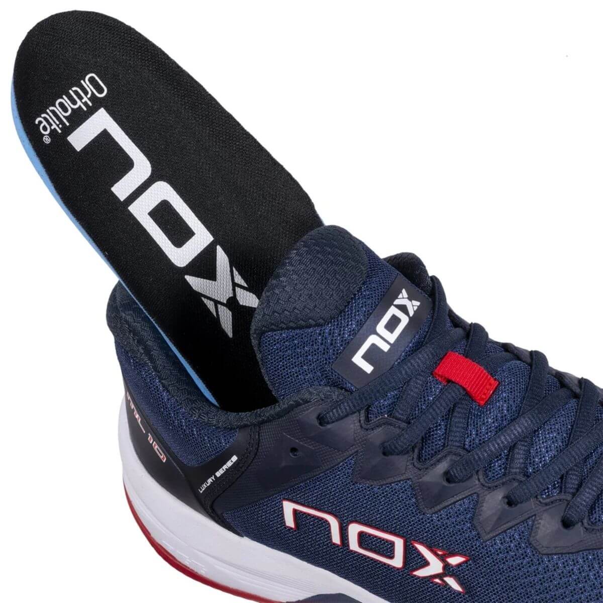 Zapatilla Nox ML10 HEXA Blue Fiery Red Talla 11US-45EU (29,35CM) 2023/24