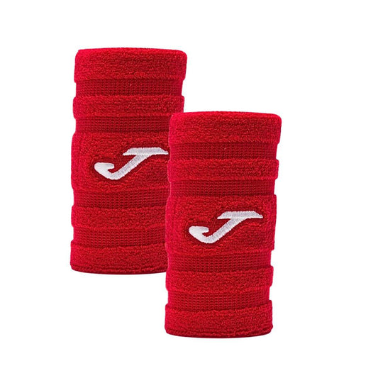 Muñequera Joma Slam Pro Relieves Roja Logo Blanco X2