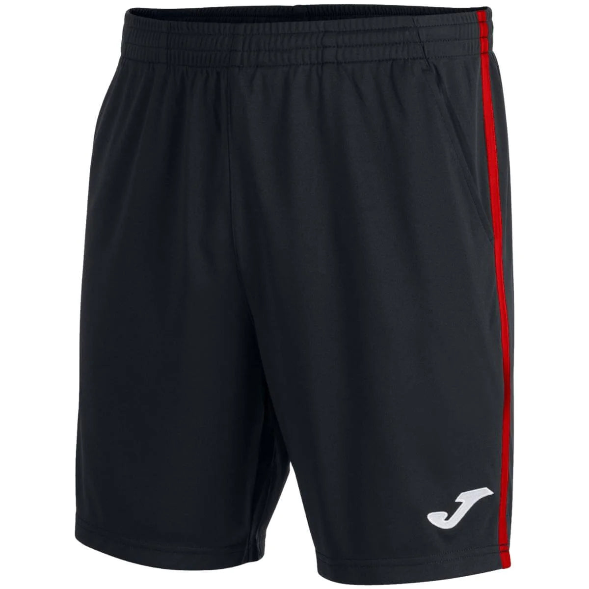 Short Joma Open III Negro Franjas Rojas Talla M