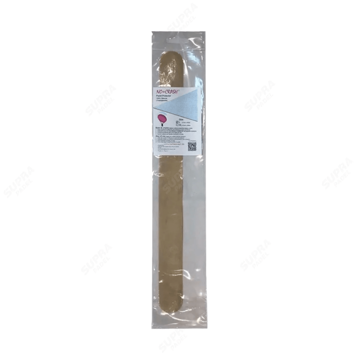 Protector Pala Padel No+Crash Silicona Transparente Corrugado Talla L