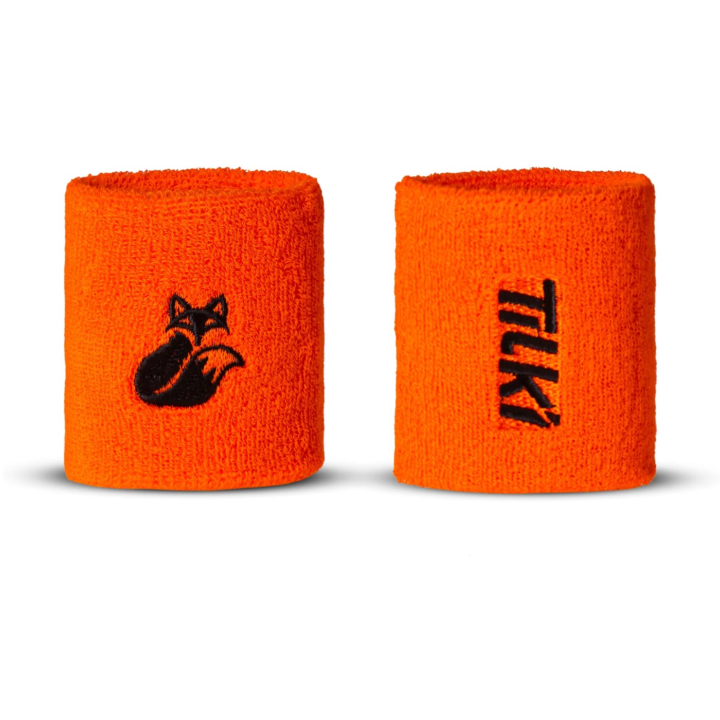 Muñequera Corta Algodón Terry Tilki naranja/negra