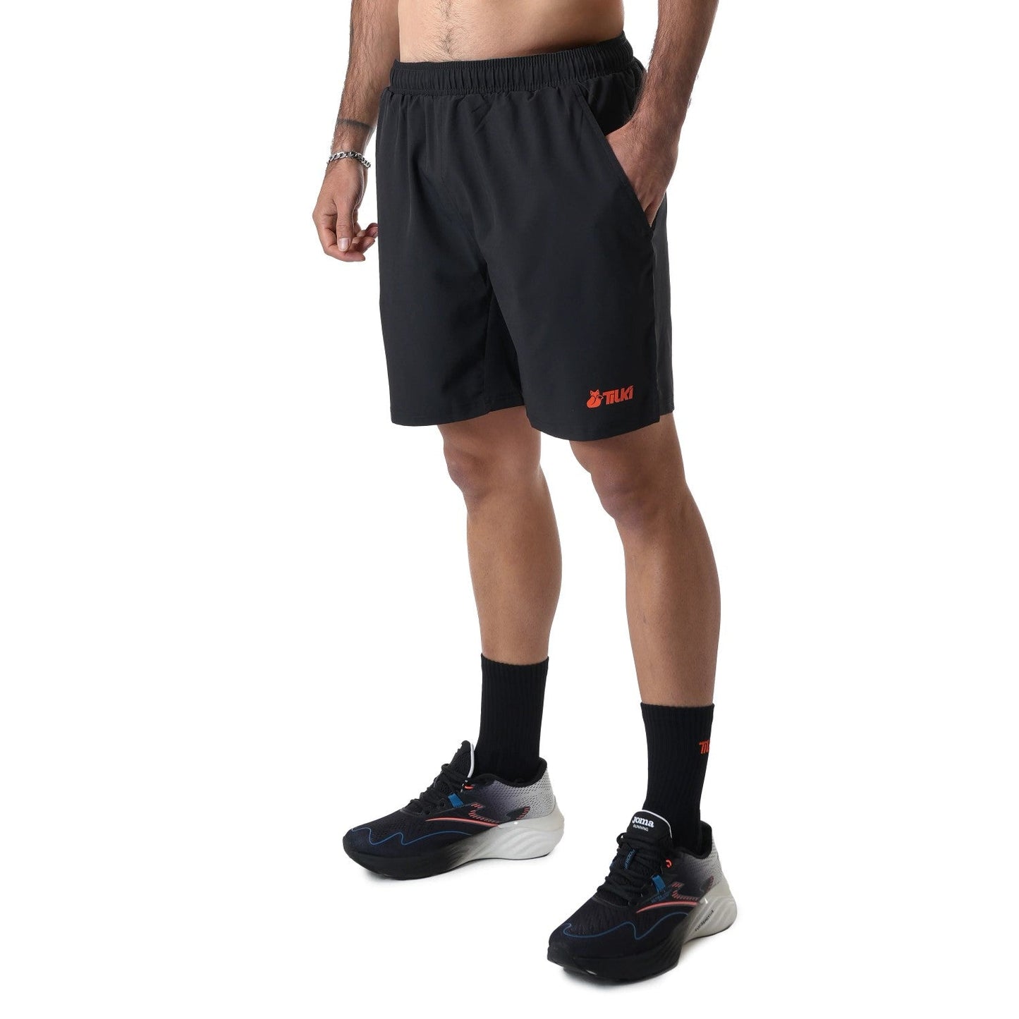 Short Poly Tilki  Temel negro/naranjo Talla M