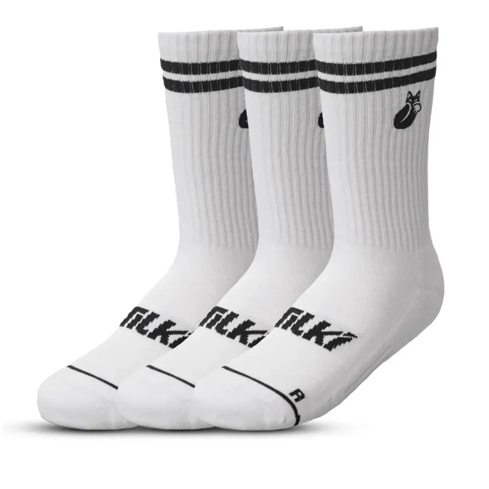 Calcetin Comfort Pack X3 Tilki Lehinde White/Black M24W (M) 39-42