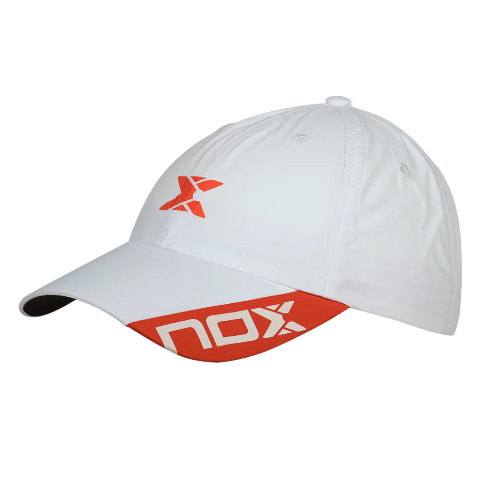 Gorro Nox Blanco Logo Rojo