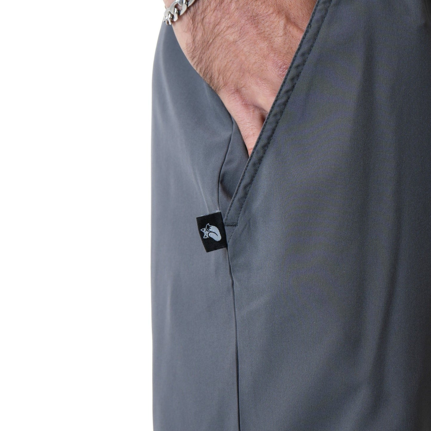 Short Poly Tilki  Temel Gris Talla XL