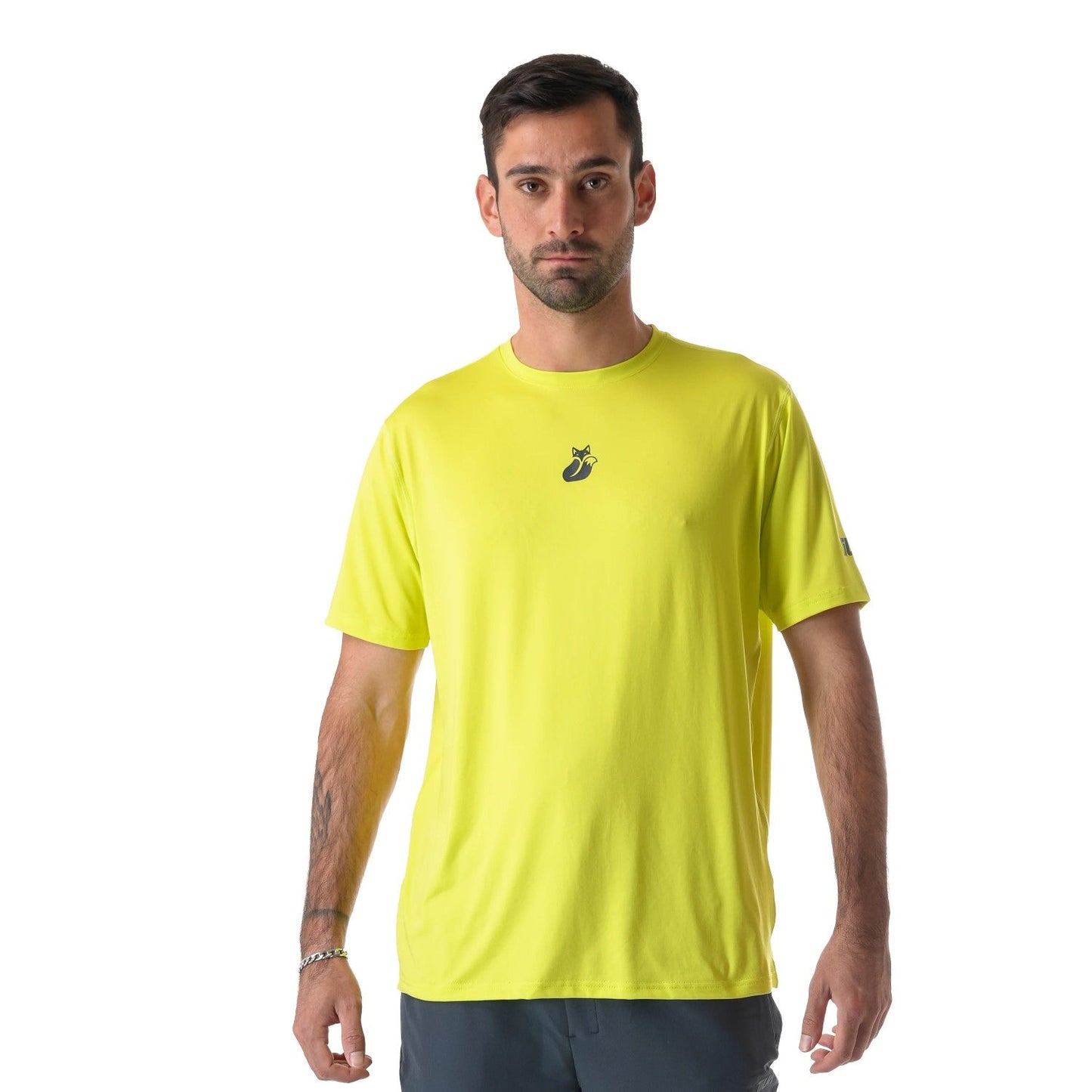 Polera deportiva Poly Tilki Temel Amarillo fluor Talla L