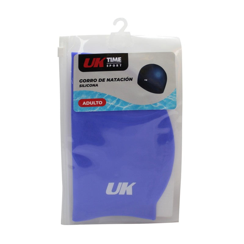 Gorro de natación Uktime silicona azul