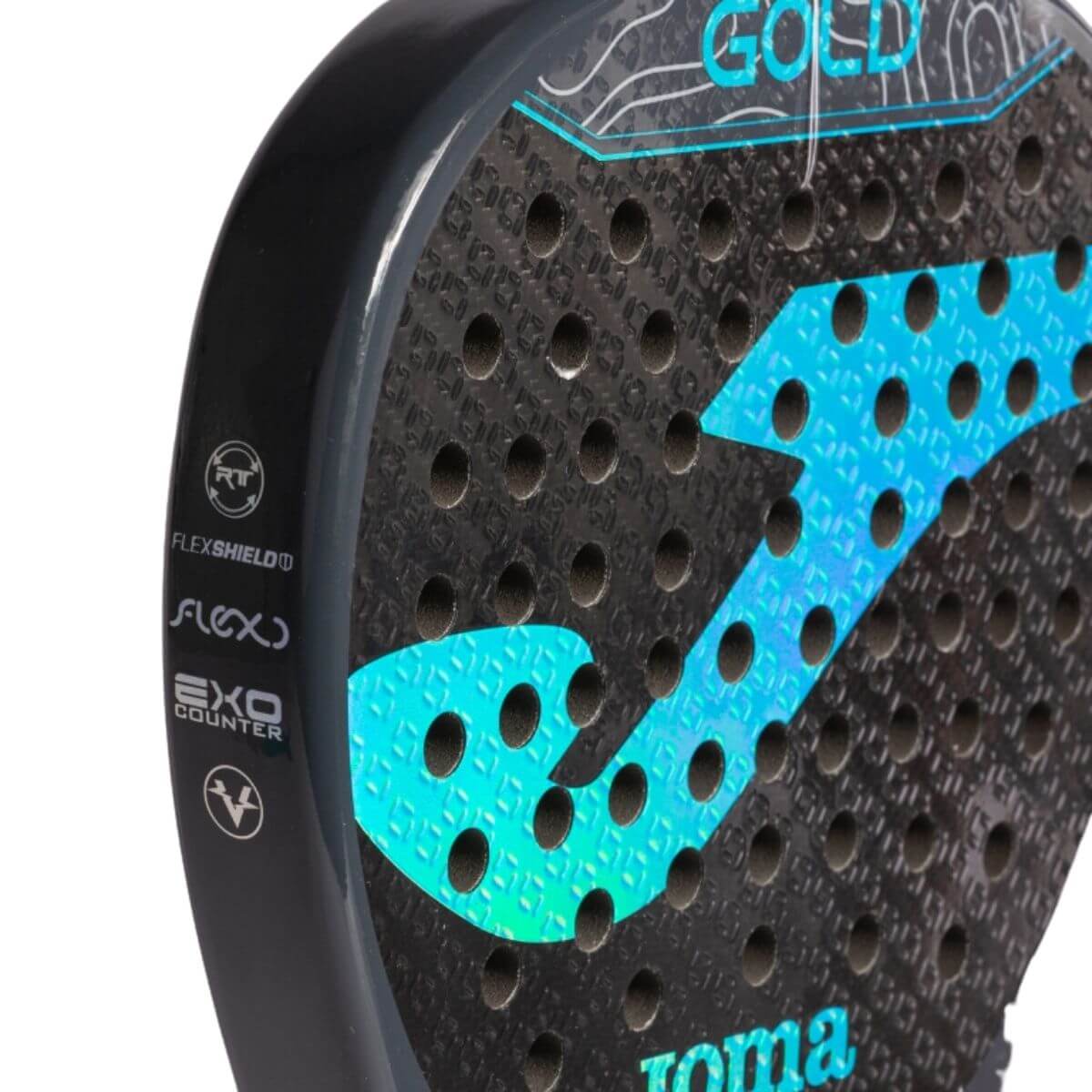 Pala Padel Joma Gold Negro Turquesa